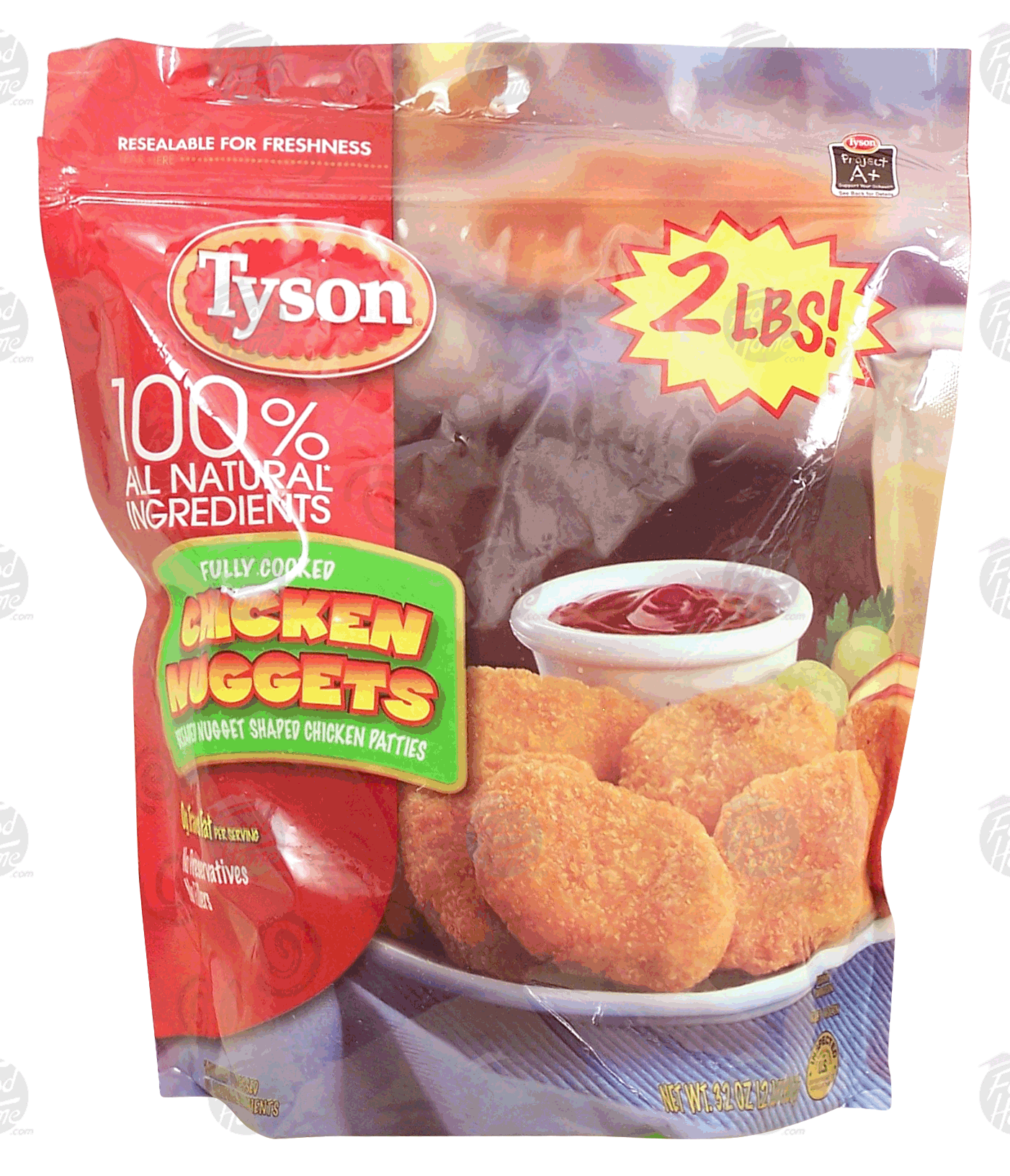 Tyson  fully cooked chicken nuggets, breaded nugget shaped chicken patties Full-Size Picture